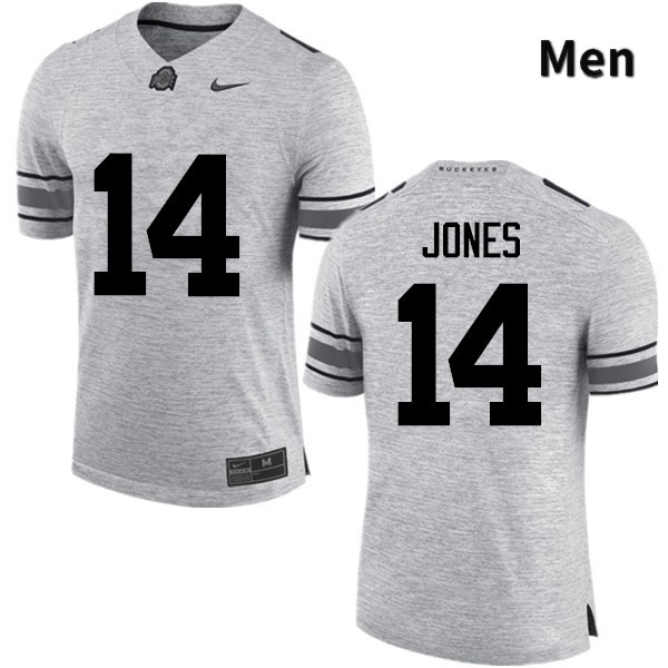 Men's Ohio State Buckeyes #14 Keandre Jones Gray Game College Stitched Football Jersey 23CK041EN